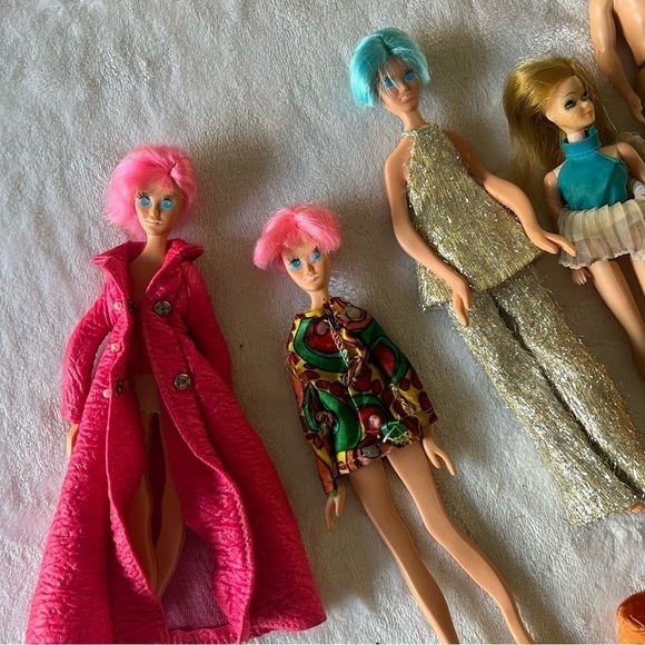 VINTAGE 1969 IDEAL Flatsy Fashion Dolls & Mini Vintage Barbies - Picture 2 of 5